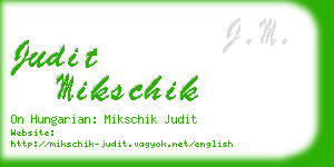 judit mikschik business card